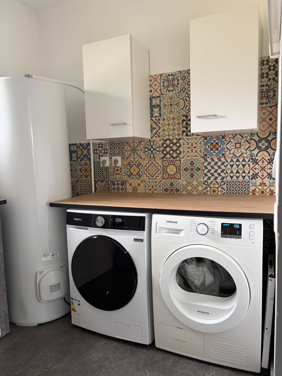 Espace buanderie avec lave-linge, maison à Moliets-Plage
